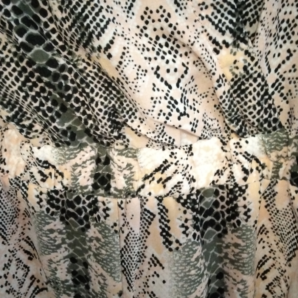 Bar 111 Python Peach Print Lined Romper - image 2